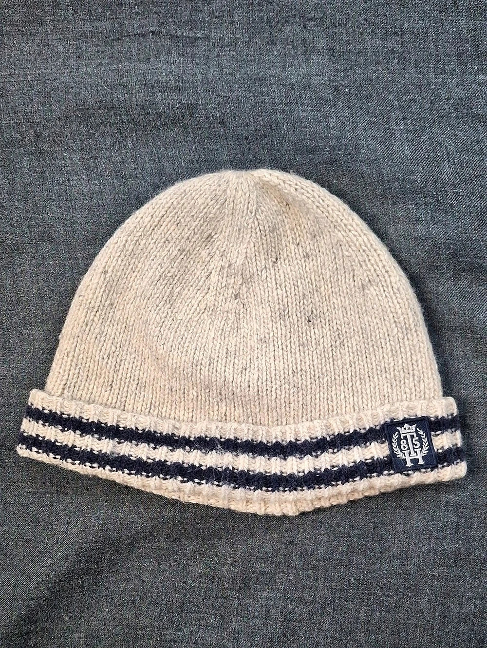 Vintage Tommy Hilfiger Wool Crest Beanie Hat 1985 Heritage Prep